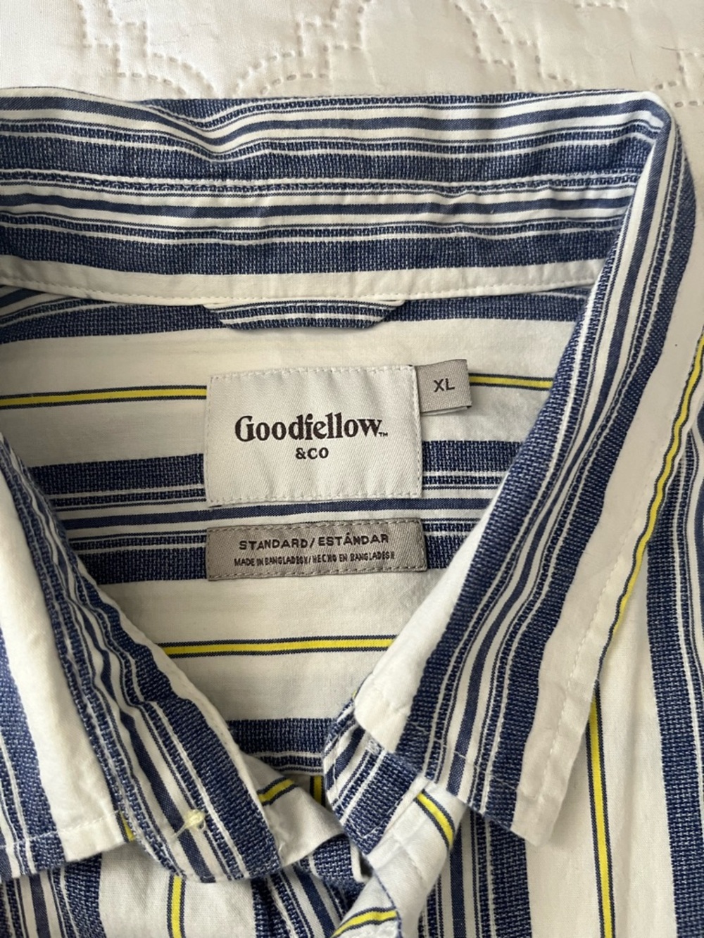 Goodfellow & Co. Striped Short Sleeve Shirt Size XL - Picture 5 of 9